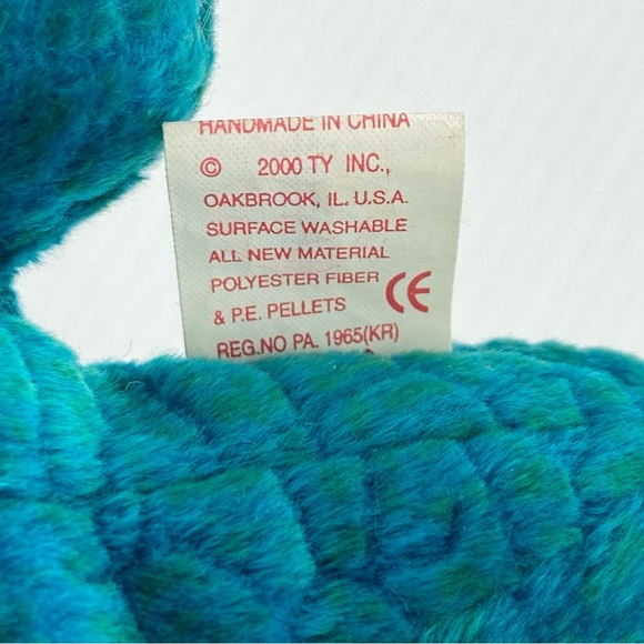 Ty Beanie Baby Hornsley the Triceratops Dinosaur Bean Bag Plush 2000 - Picture 10 of 11